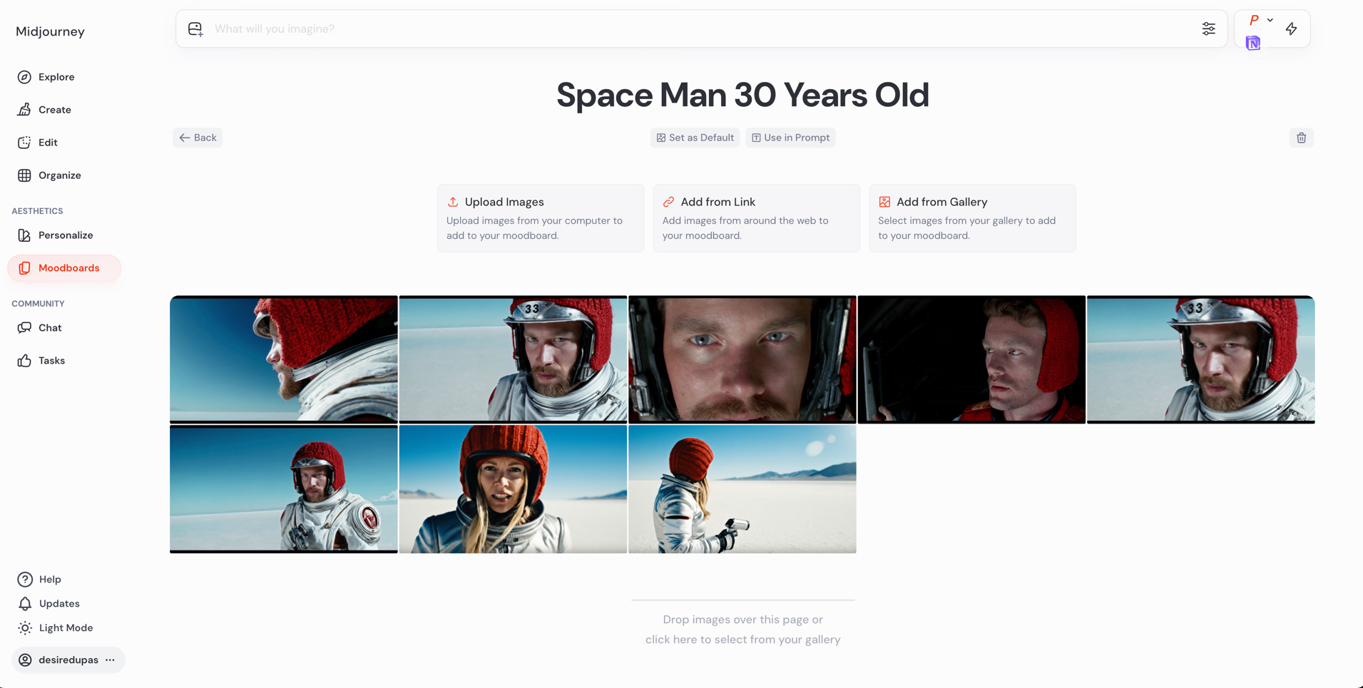 Moodboard Midjourney